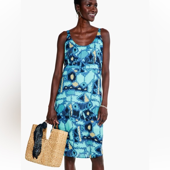 NIC+ZOE Mindfully Made Blue Multi Dress – Size Small - Picture 2 of 12